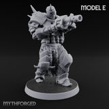 Heavy Weapon Toting Anointed Gunner E Miniature for Dungeons and Dragons, Pathfinder or other TTRPGs
