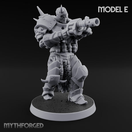 Heavy Weapon Toting Anointed Gunner E Miniature for Dungeons and Dragons, Pathfinder or other TTRPGs