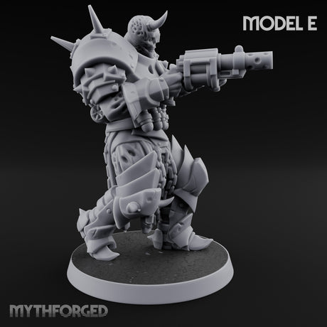 Heavy Weapon Toting Anointed Gunner E Miniature for Dungeons and Dragons, Pathfinder or other TTRPGs