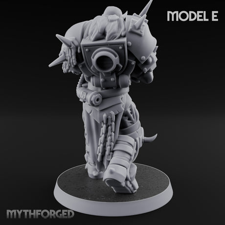 Heavy Weapon Toting Anointed Gunner E Miniature for Dungeons and Dragons, Pathfinder or other TTRPGs