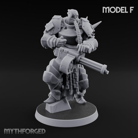 Heavy Weapon Toting Anointed Gunner F Miniature for Dungeons and Dragons, Pathfinder or other TTRPGs
