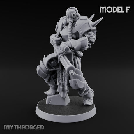 Heavy Weapon Toting Anointed Gunner F Miniature for Dungeons and Dragons, Pathfinder or other TTRPGs
