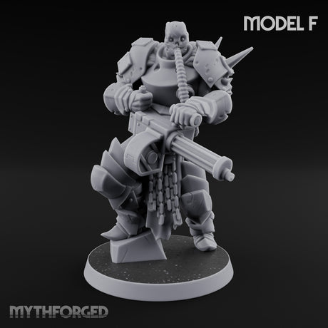 Heavy Weapon Toting Anointed Gunner F Miniature for Dungeons and Dragons, Pathfinder or other TTRPGs