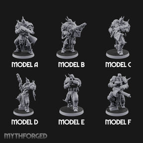Heavy Weapon Toting Anointed Gunners Miniature for Dungeons and Dragons, Pathfinder or other TTRPGs