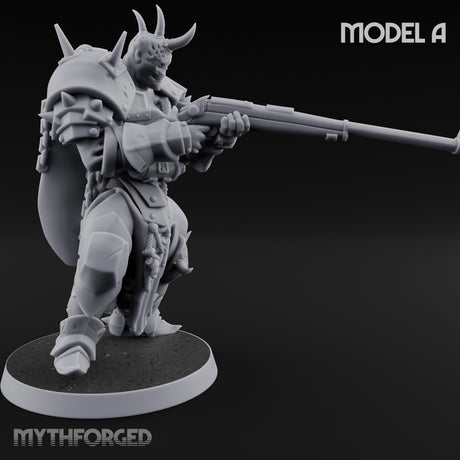 Heavy Weapon Toting Anointed Gunners Miniature for Dungeons and Dragons, Pathfinder or other TTRPGs