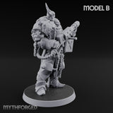 Heavy Weapon Toting Anointed Gunners Miniature for Dungeons and Dragons, Pathfinder or other TTRPGs