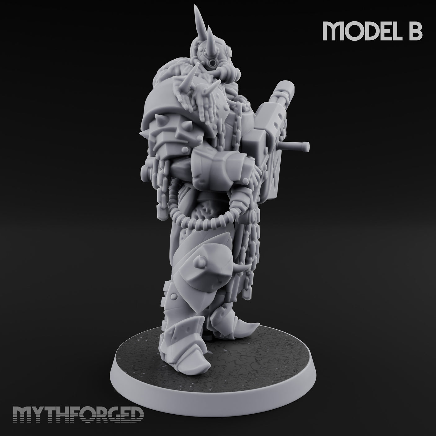 Heavy Weapon Toting Anointed Gunners Miniature for Dungeons and Dragons, Pathfinder or other TTRPGs