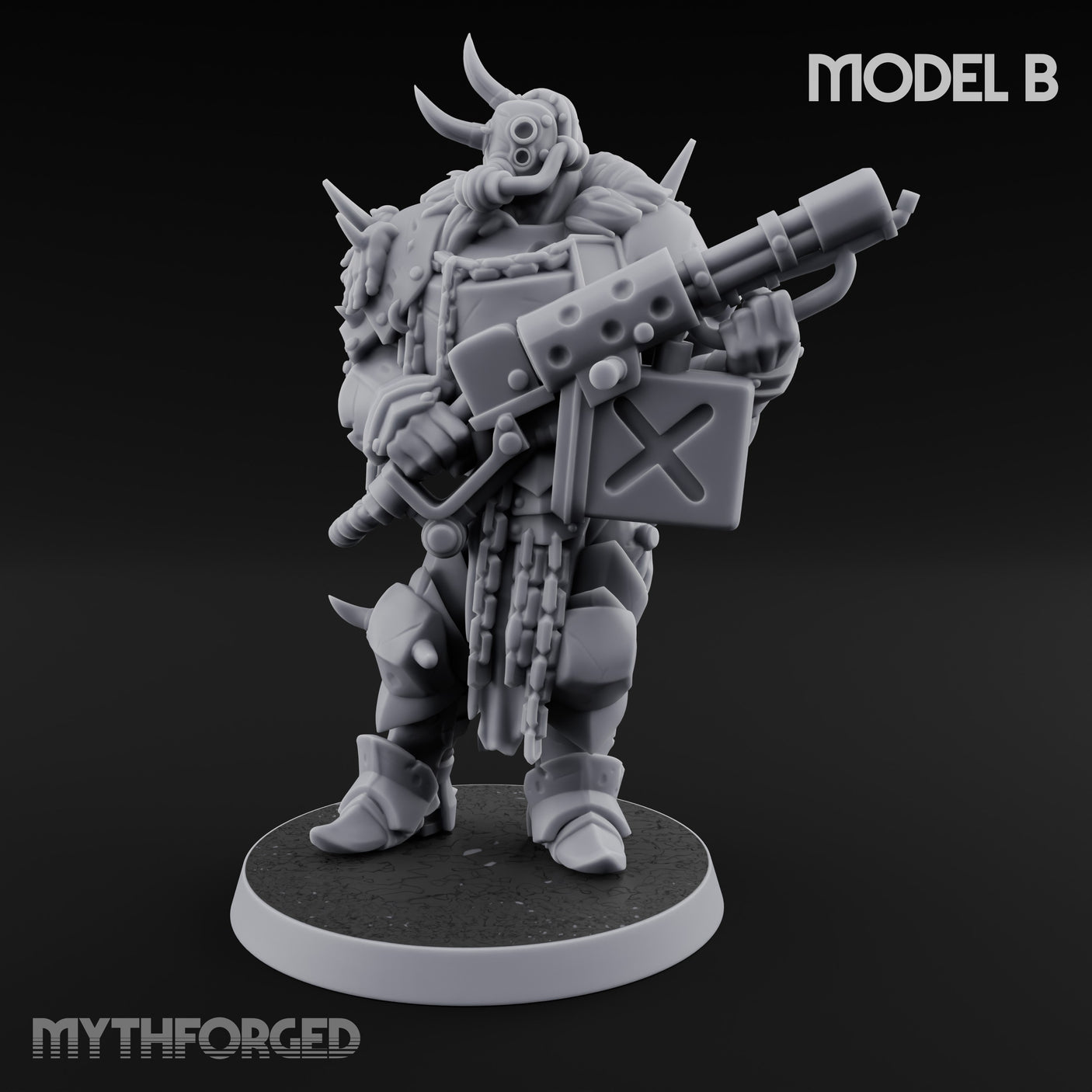 Heavy Weapon Toting Anointed Gunners Miniature for Dungeons and Dragons, Pathfinder or other TTRPGs