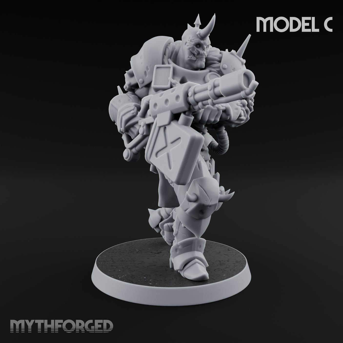 Heavy Weapon Toting Anointed Gunners Miniature for Dungeons and Dragons, Pathfinder or other TTRPGs