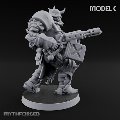 Heavy Weapon Toting Anointed Gunners Miniature for Dungeons and Dragons, Pathfinder or other TTRPGs