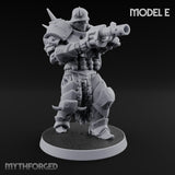 Heavy Weapon Toting Anointed Gunners Miniature for Dungeons and Dragons, Pathfinder or other TTRPGs