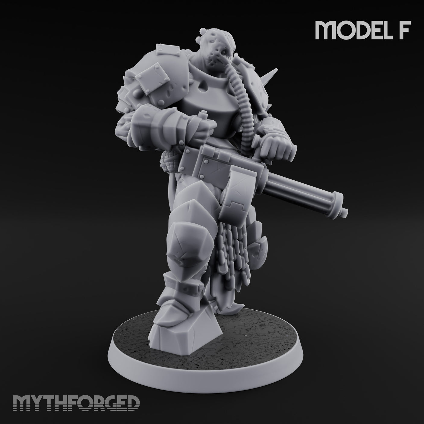 Heavy Weapon Toting Anointed Gunners Miniature for Dungeons and Dragons, Pathfinder or other TTRPGs