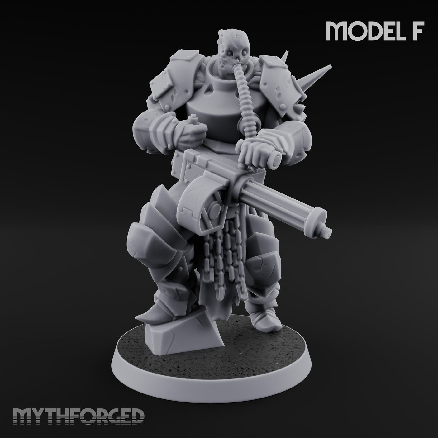 Heavy Weapon Toting Anointed Gunners Miniature for Dungeons and Dragons, Pathfinder or other TTRPGs