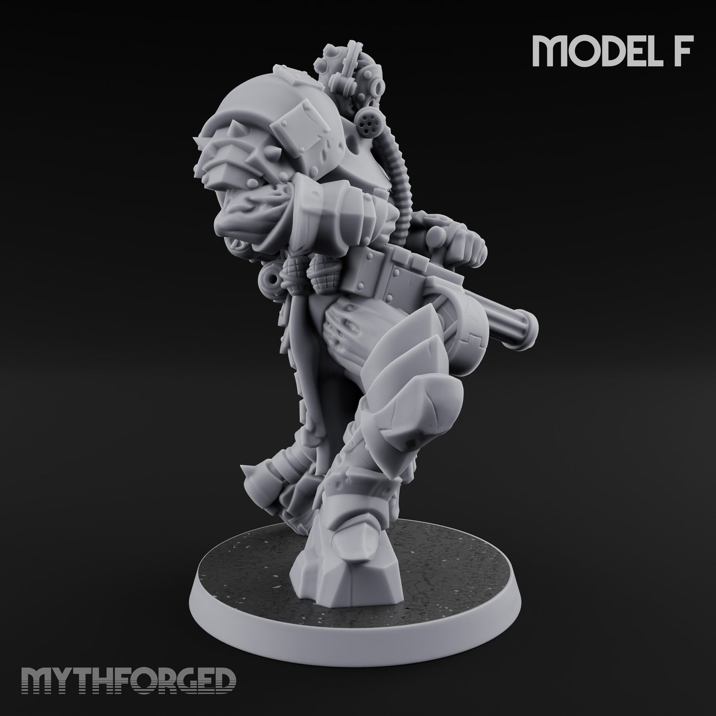 Heavy Weapon Toting Anointed Gunners Miniature for Dungeons and Dragons, Pathfinder or other TTRPGs