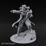 Arm Outstretched Proclamation Human Investigator Miniature for Dungeons and Dragons, Pathfinder or other TTRPGs