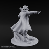 Arm Outstretched Proclamation Human Investigator Miniature for Dungeons and Dragons, Pathfinder or other TTRPGs