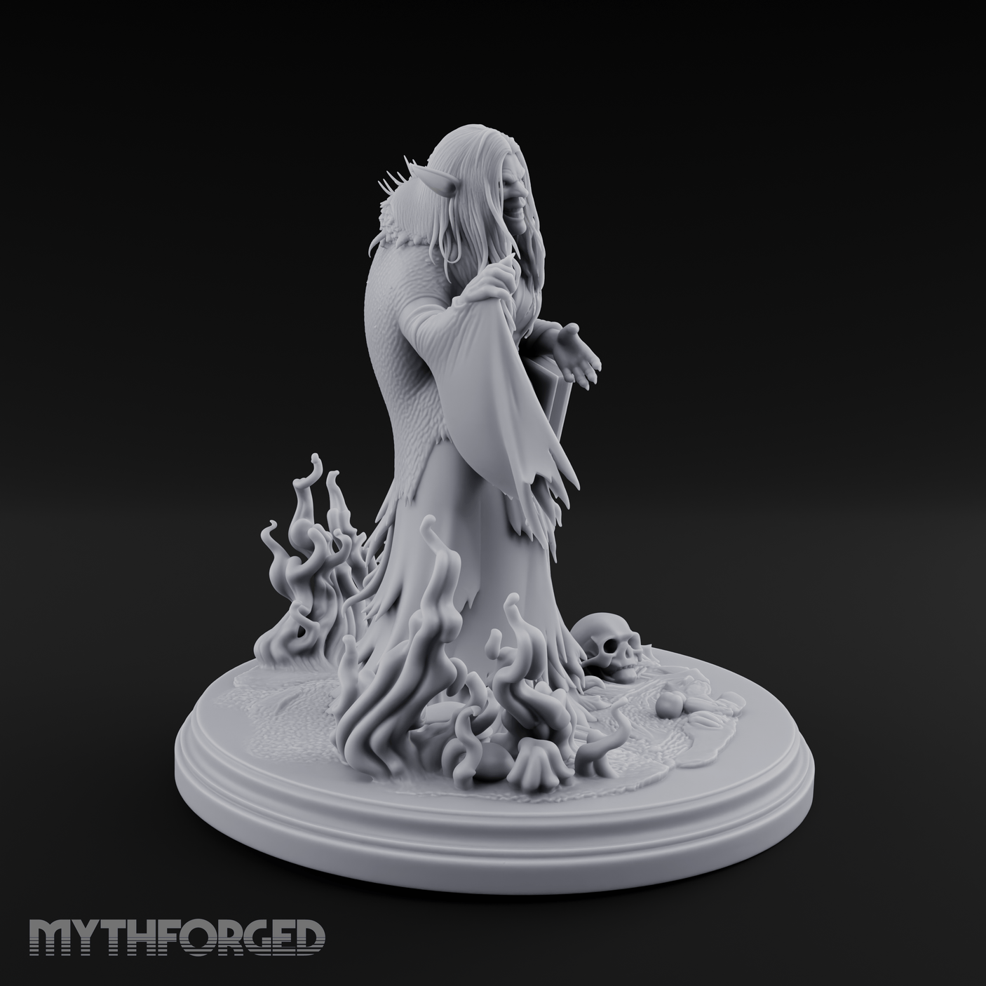 Cradling The Cursed Hag Miniature for Dungeons and Dragons, Pathfinder or other TTRPGs