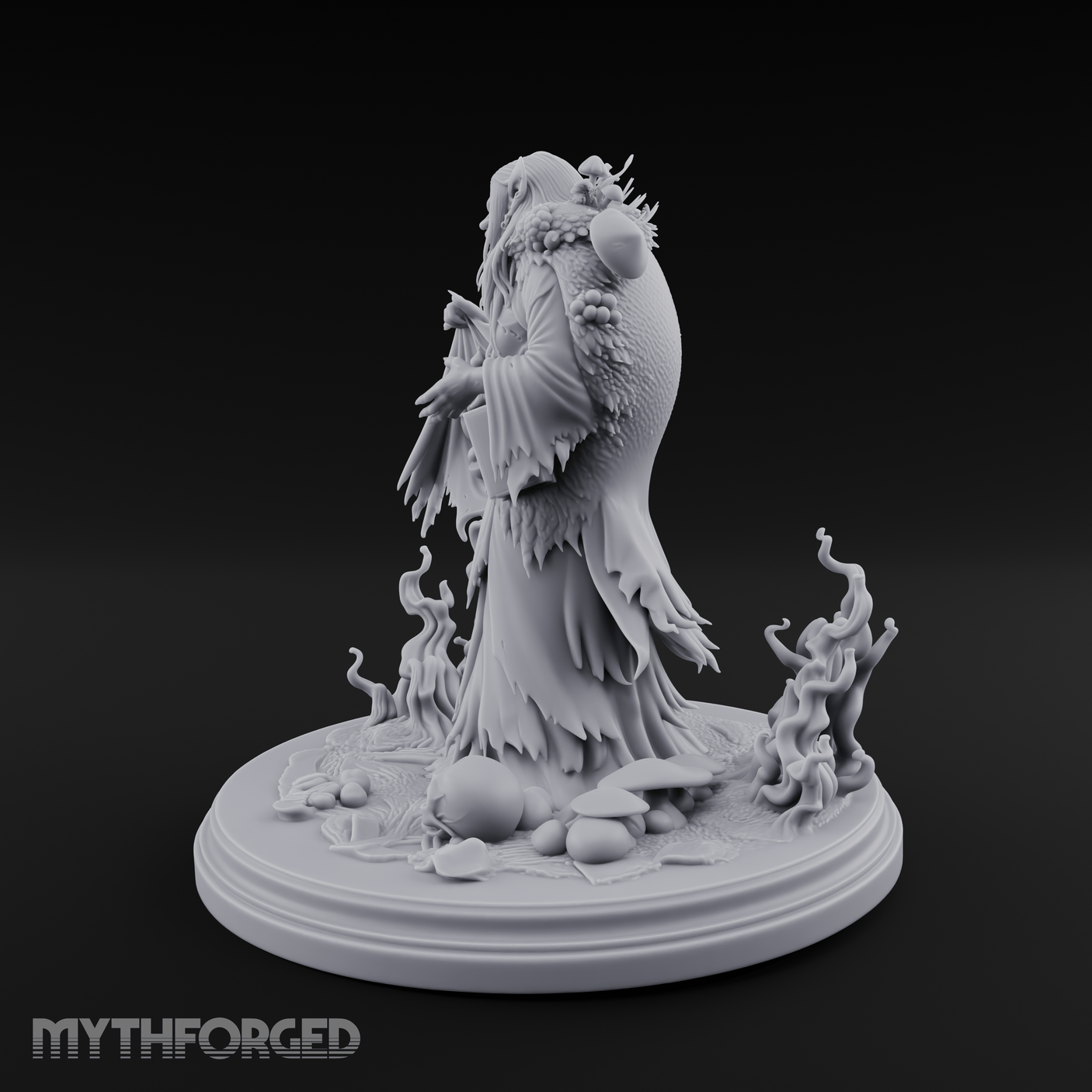 Cradling The Cursed Hag Miniature for Dungeons and Dragons, Pathfinder or other TTRPGs