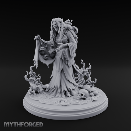 Cradling The Cursed Hag Miniature for Dungeons and Dragons, Pathfinder or other TTRPGs