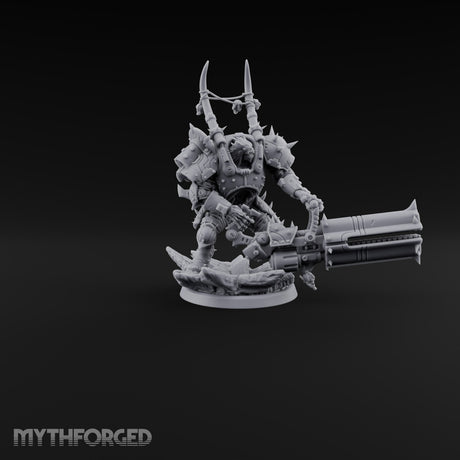 Heavy Metal, Heavier Hands Ogre Armoured Brutes with Axes, Maces and Heavy Cannons — G