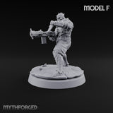 Spikes, Smoke and Scripture Human Spiked-Armour Soldiers with Rifles, Sergeant and Priest — F