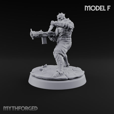 Spikes, Smoke and Scripture Human Spiked-Armour Soldiers with Rifles, Sergeant and Priest — F