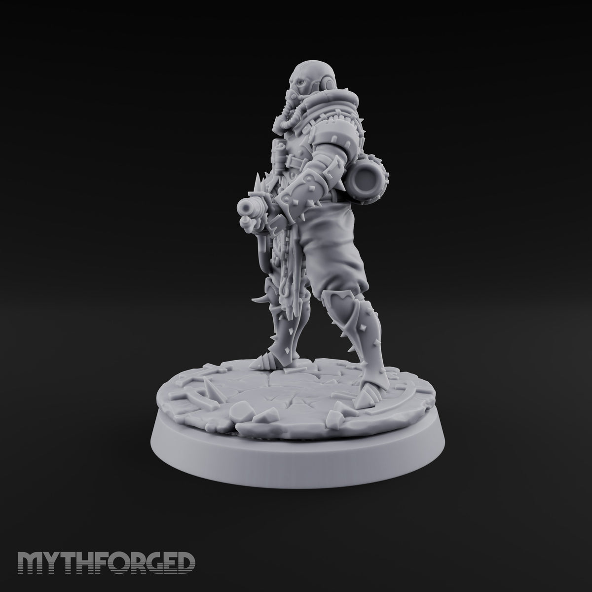 Spikes, Smoke and Scripture Human Spiked-Armour Soldier I