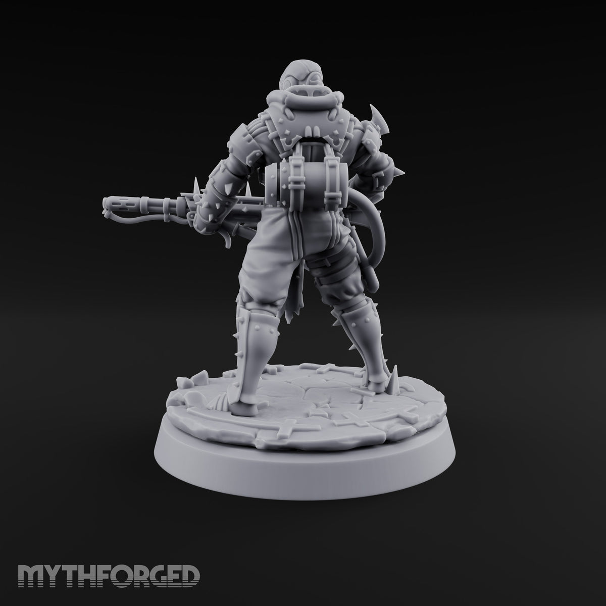 Spikes, Smoke and Scripture Human Spiked-Armour Soldier I