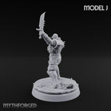 Spikes, Smoke and Scripture Human Spiked-Armour Soldiers with Rifles, Sergeant and Priest — J