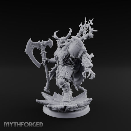 Crowned in Barbed Halos Ogre Spiked-Armour Prince with Rune Axe