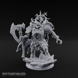 Crowned in Barbed Halos Ogre Spiked-Armour Prince with Rune Axe