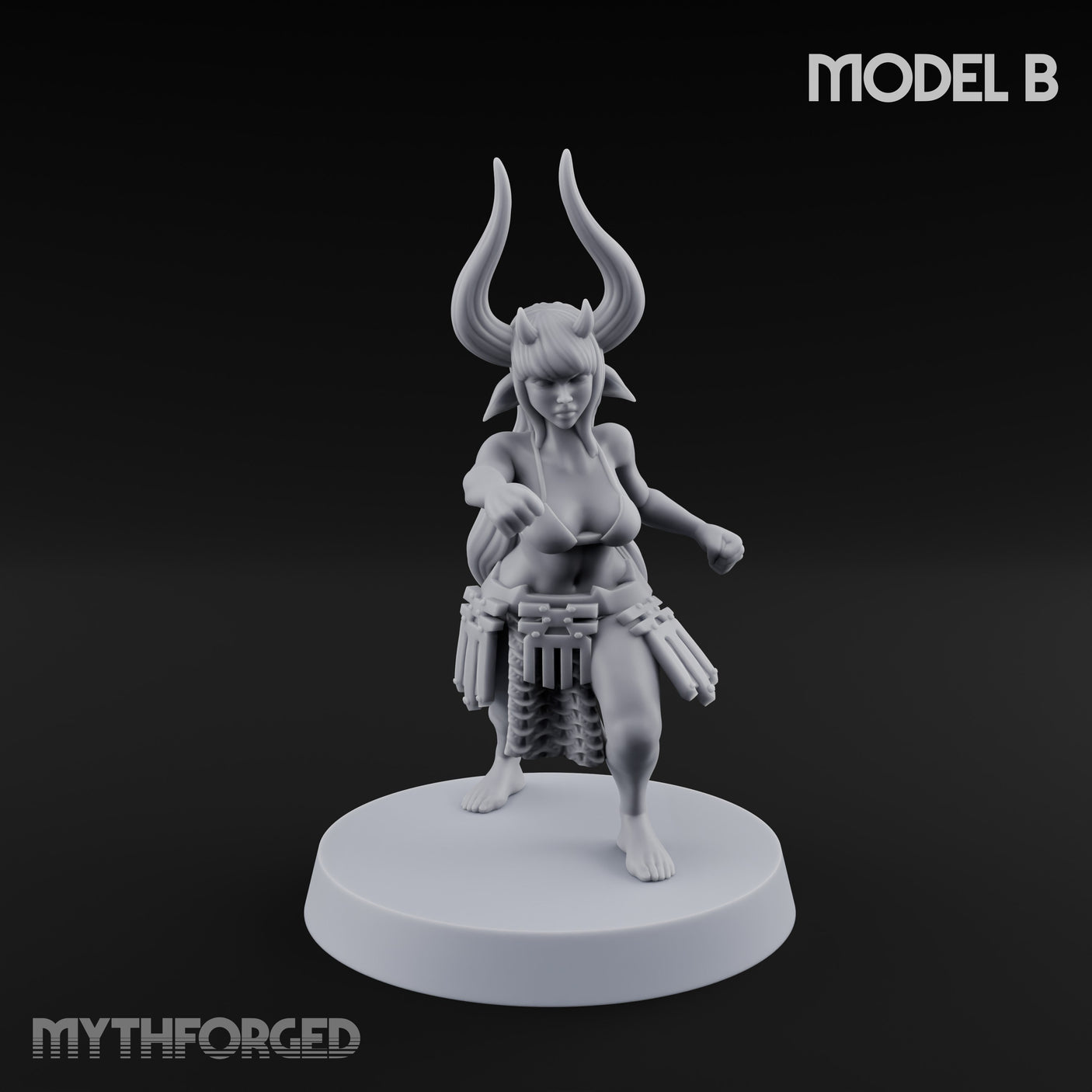 Hell Raising Demon Sorceress B Miniature for Dungeons and Dragons, Pathfinder or other TTRPGs