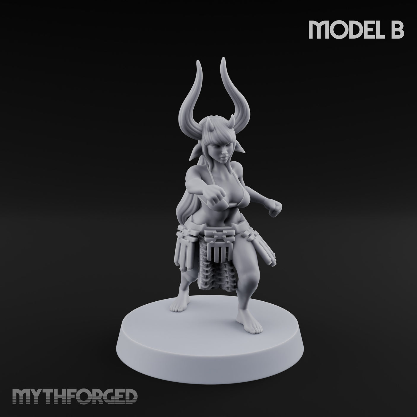 Hell Raising Demon Sorceress B Miniature for Dungeons and Dragons, Pathfinder or other TTRPGs