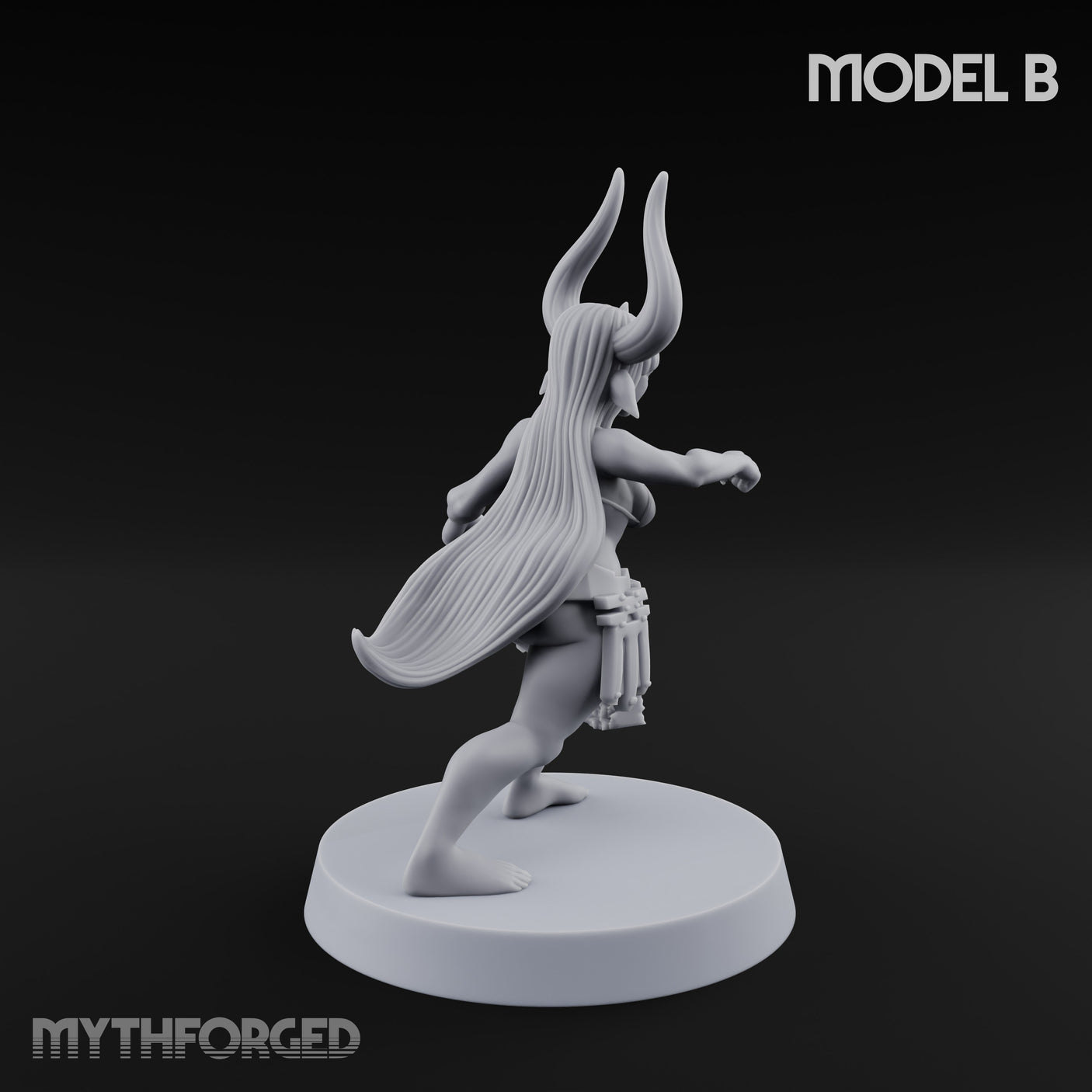 Hell Raising Demon Sorceress B Miniature for Dungeons and Dragons, Pathfinder or other TTRPGs