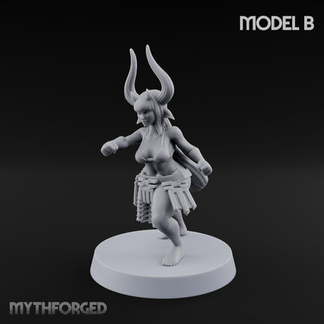 Hell Raising Demon Sorceress B Miniature for Dungeons and Dragons, Pathfinder or other TTRPGs