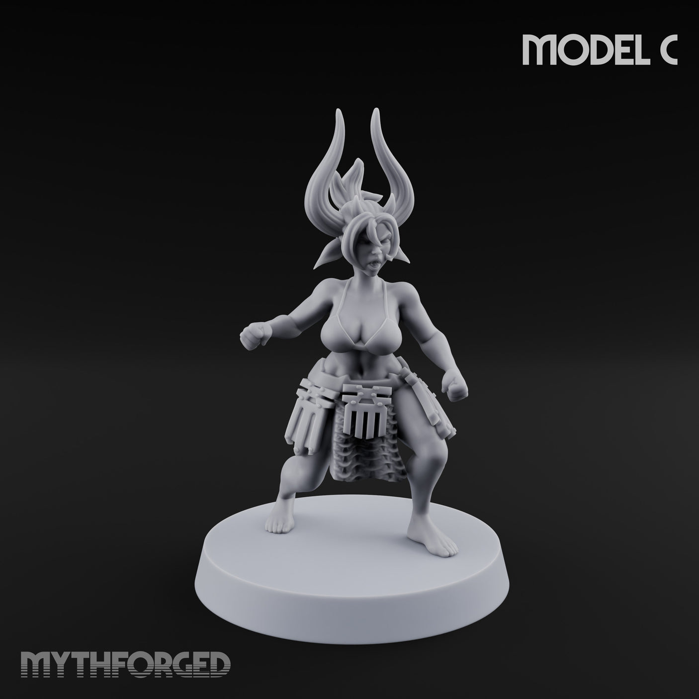 Hell Raising Demon Sorceress C Miniature for Dungeons and Dragons, Pathfinder or other TTRPGs