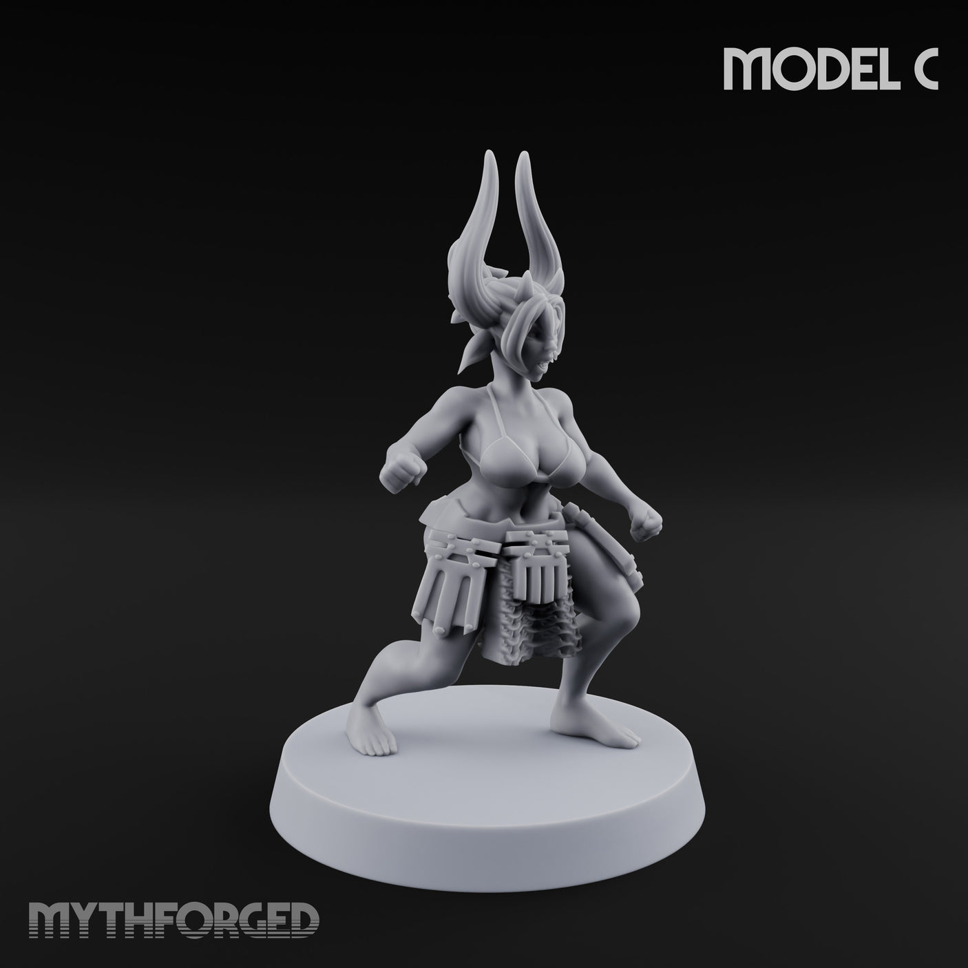 Hell Raising Demon Sorceress C Miniature for Dungeons and Dragons, Pathfinder or other TTRPGs