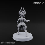 Hell Raising Demon Sorceress C Miniature for Dungeons and Dragons, Pathfinder or other TTRPGs