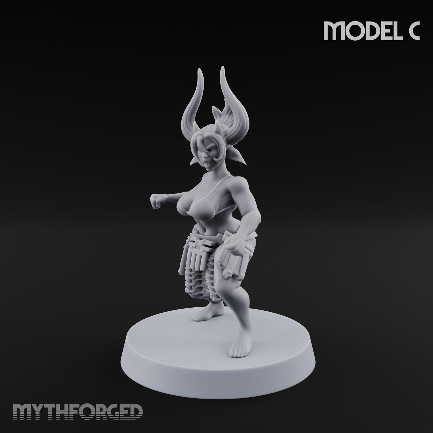 Hell Raising Demon Sorceress C Miniature for Dungeons and Dragons, Pathfinder or other TTRPGs