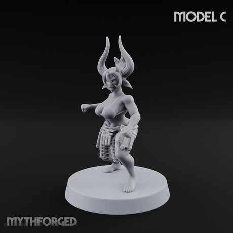 Hell Raising Demon Sorceress C Miniature for Dungeons and Dragons, Pathfinder or other TTRPGs