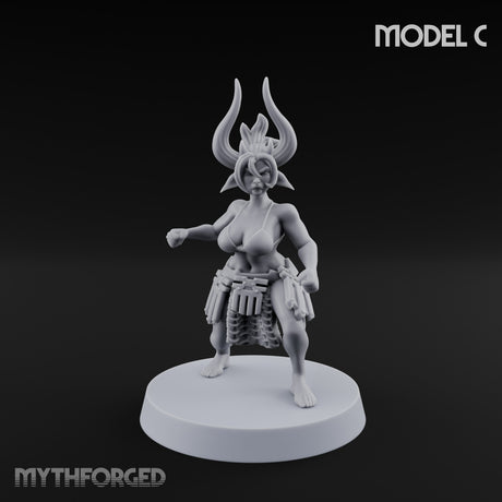 Hell Raising Demon Sorceress C Miniature for Dungeons and Dragons, Pathfinder or other TTRPGs