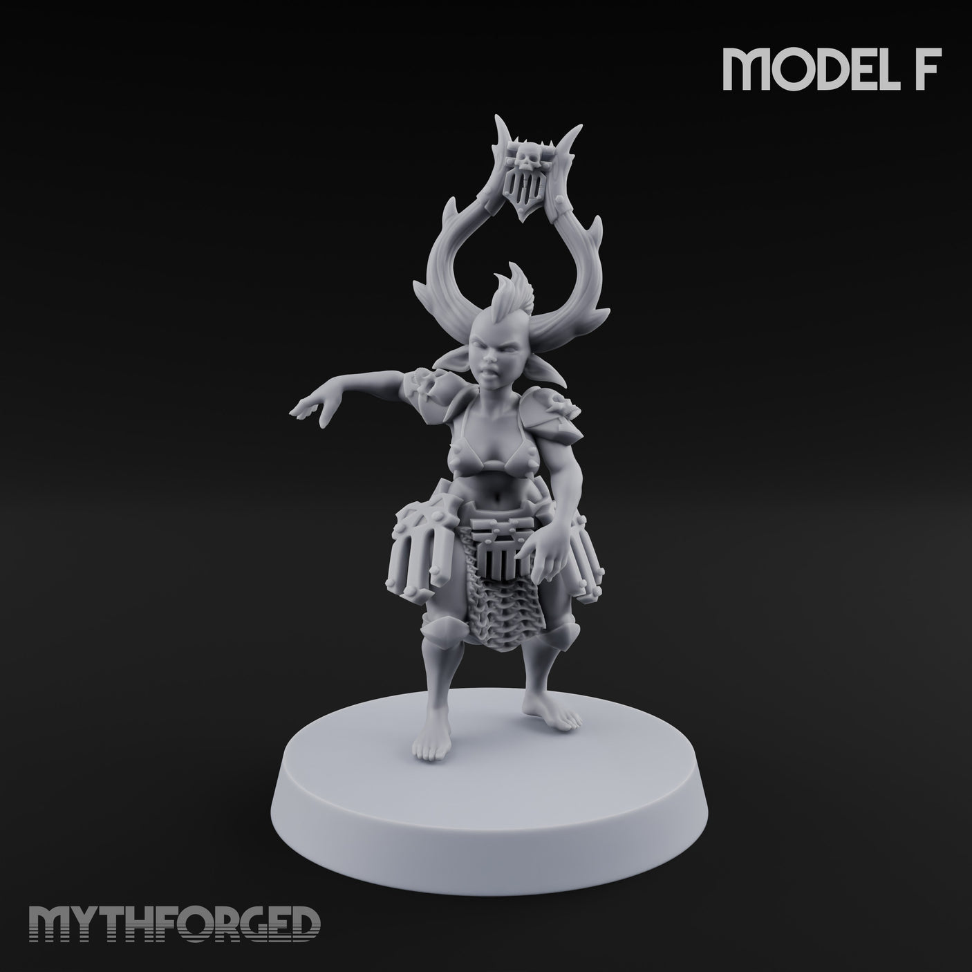 Hell Raising Demon Sorceress F Miniature for Dungeons and Dragons, Pathfinder or other TTRPGs