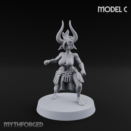 Hell Raising Demon Sorceress Fantasy Football Team Miniature for Dungeons and Dragons, Pathfinder or other TTRPGs