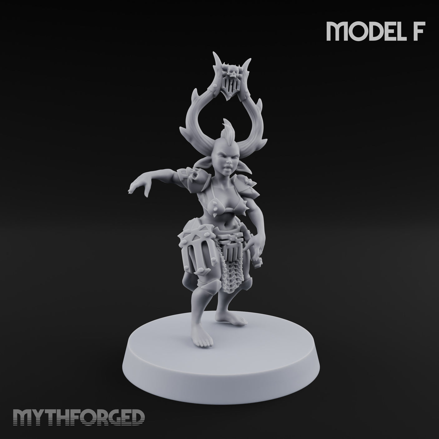 Hell Raising Demon Sorceress Fantasy Football Team Miniature for Dungeons and Dragons, Pathfinder or other TTRPGs