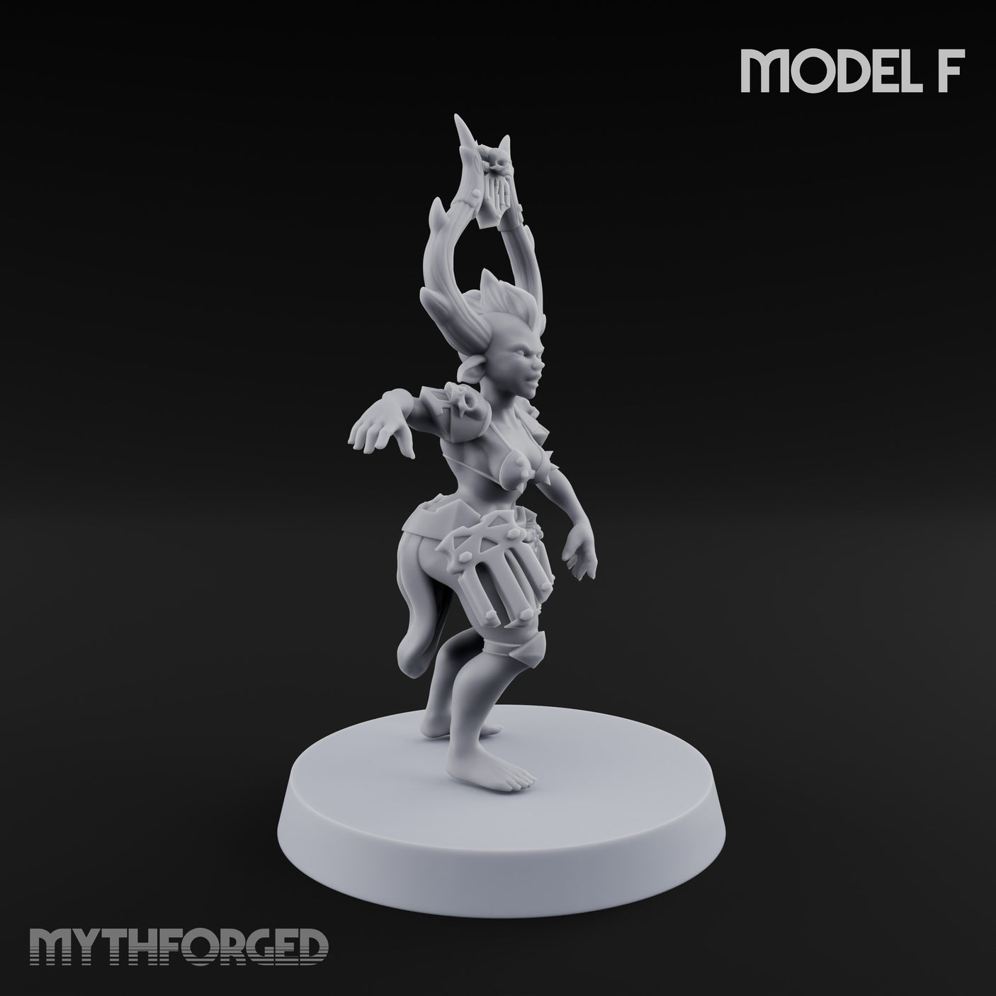 Hell Raising Demon Sorceress Fantasy Football Team Miniature for Dungeons and Dragons, Pathfinder or other TTRPGs