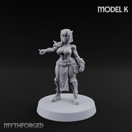 Hell Raising Demon Sorceress Fantasy Football Team Miniature for Dungeons and Dragons, Pathfinder or other TTRPGs