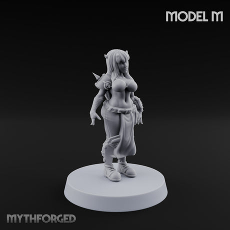 Hell Raising Demon Sorceress Fantasy Football Team Miniature for Dungeons and Dragons, Pathfinder or other TTRPGs