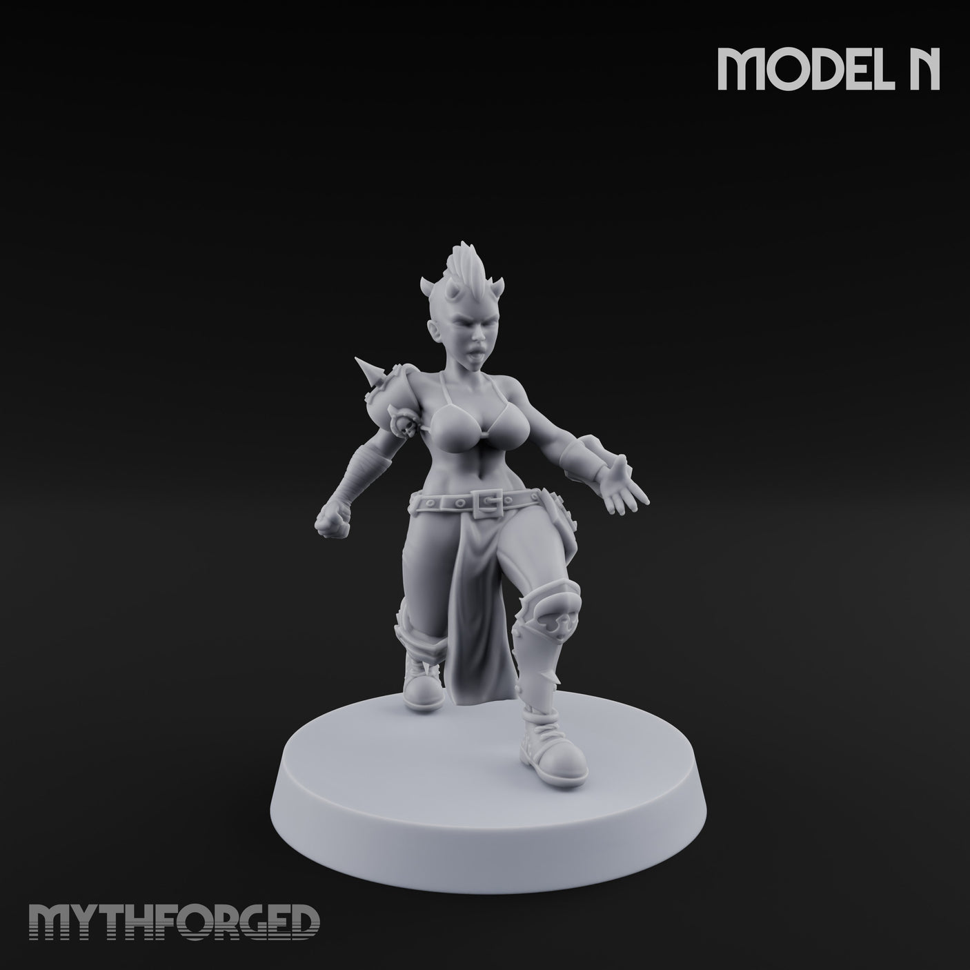 Hell Raising Demon Sorceress Fantasy Football Team Miniature for Dungeons and Dragons, Pathfinder or other TTRPGs