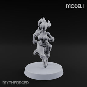 Hell Raising Demon Sorceress I Miniature for Dungeons and Dragons, Pathfinder or other TTRPGs