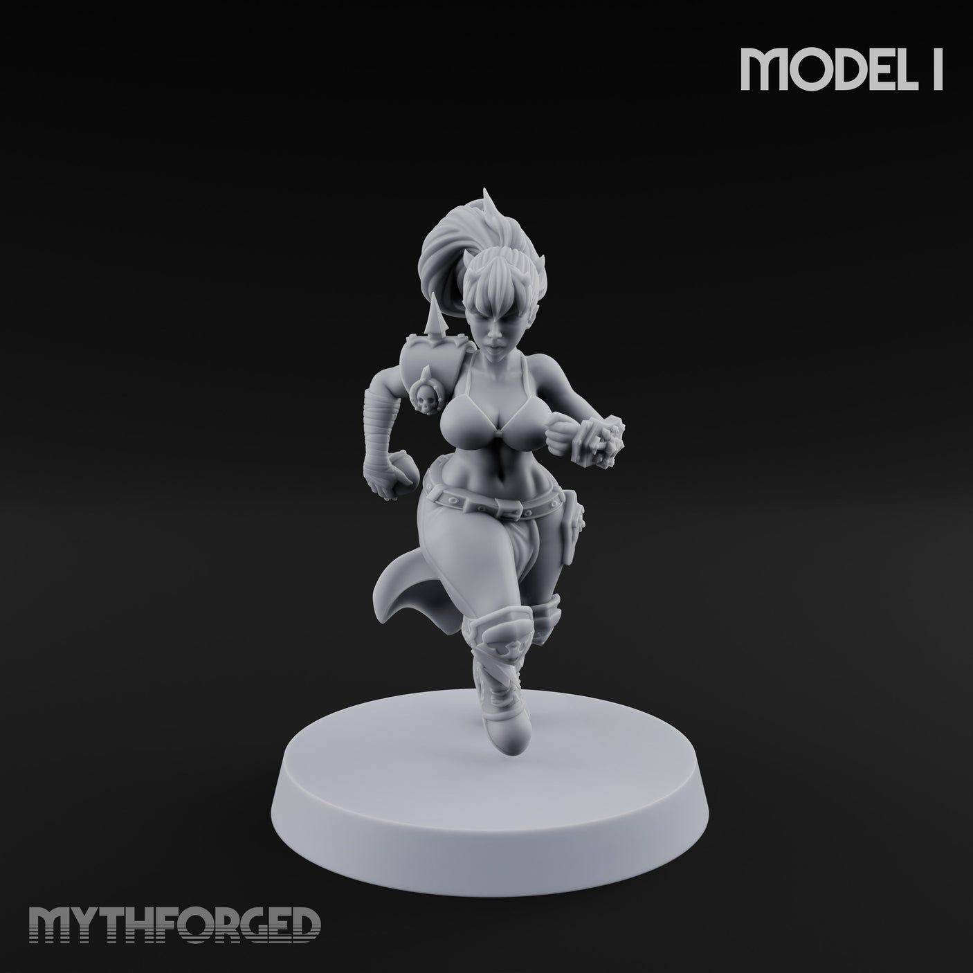 Hell Raising Demon Sorceress I Miniature for Dungeons and Dragons, Pathfinder or other TTRPGs